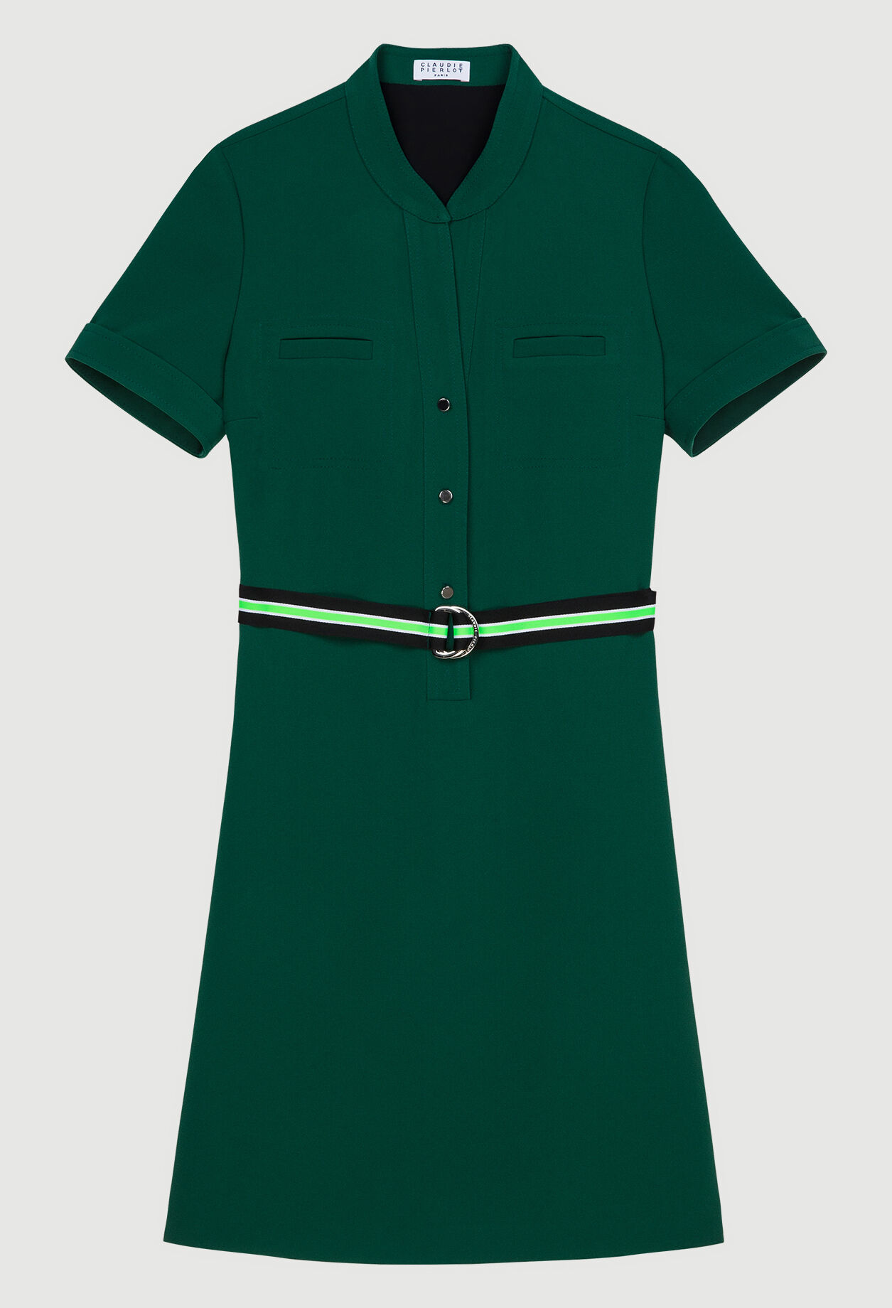 Robe courte ceinturée