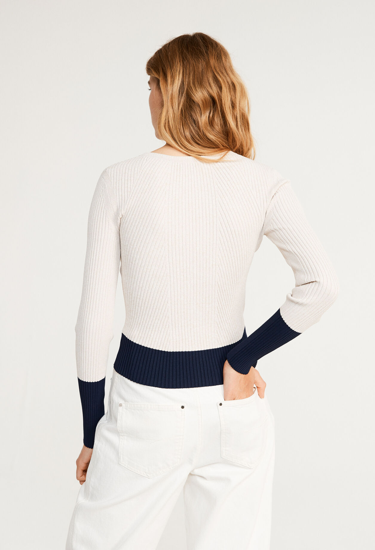 Cardigan bicolore