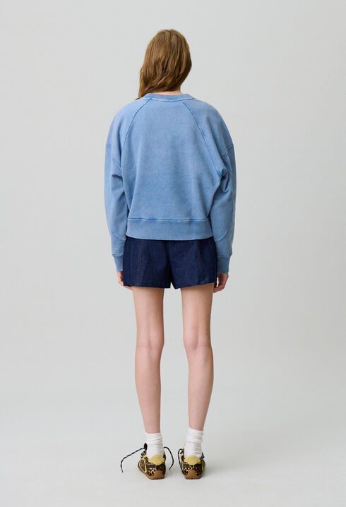 Sweatshirt coton délavé