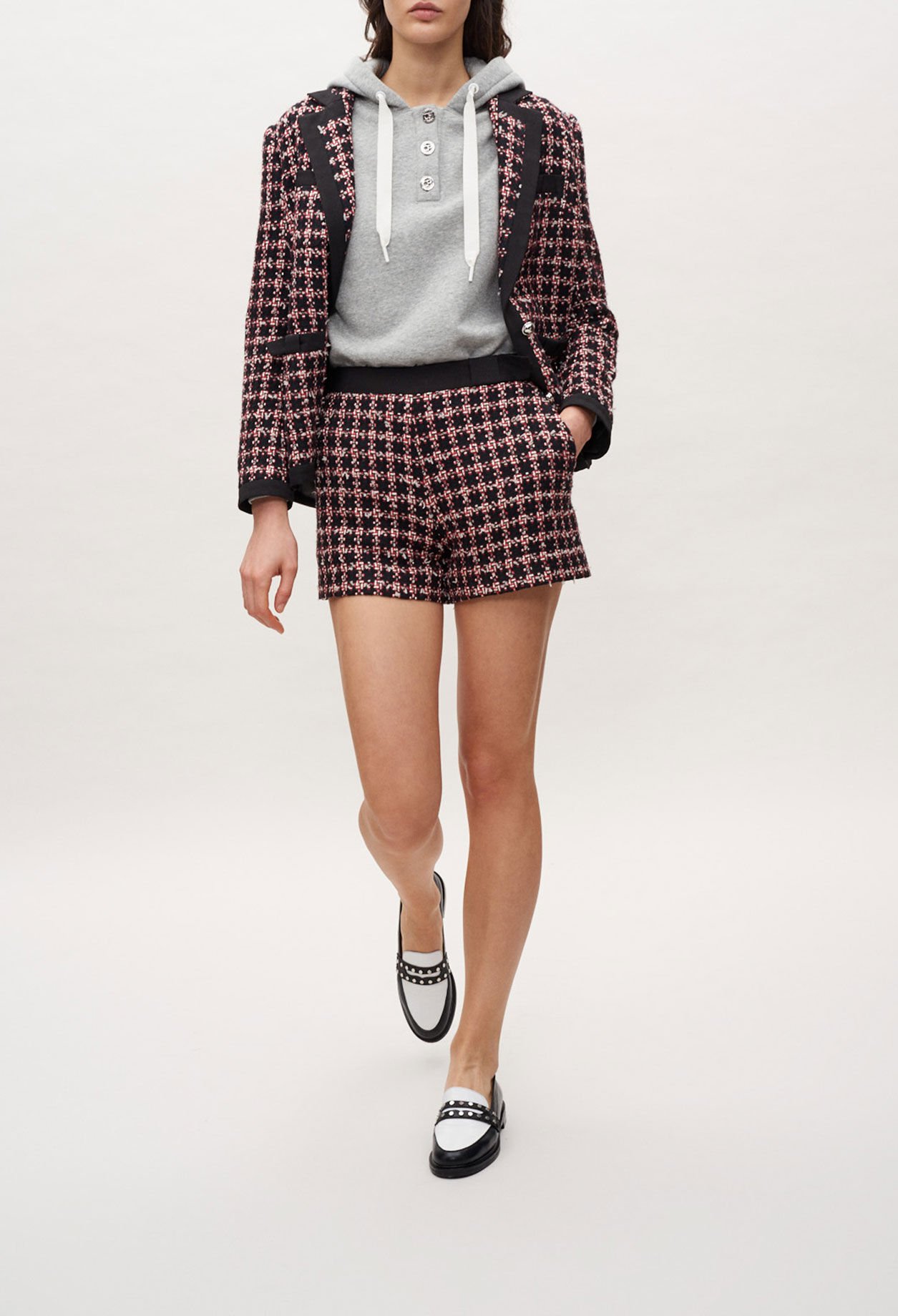 Short taille haute en tweed pour femme Claudie Pierlot