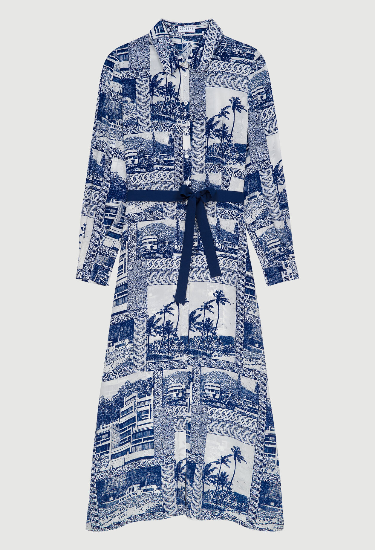 Robe longue toile de Jouy