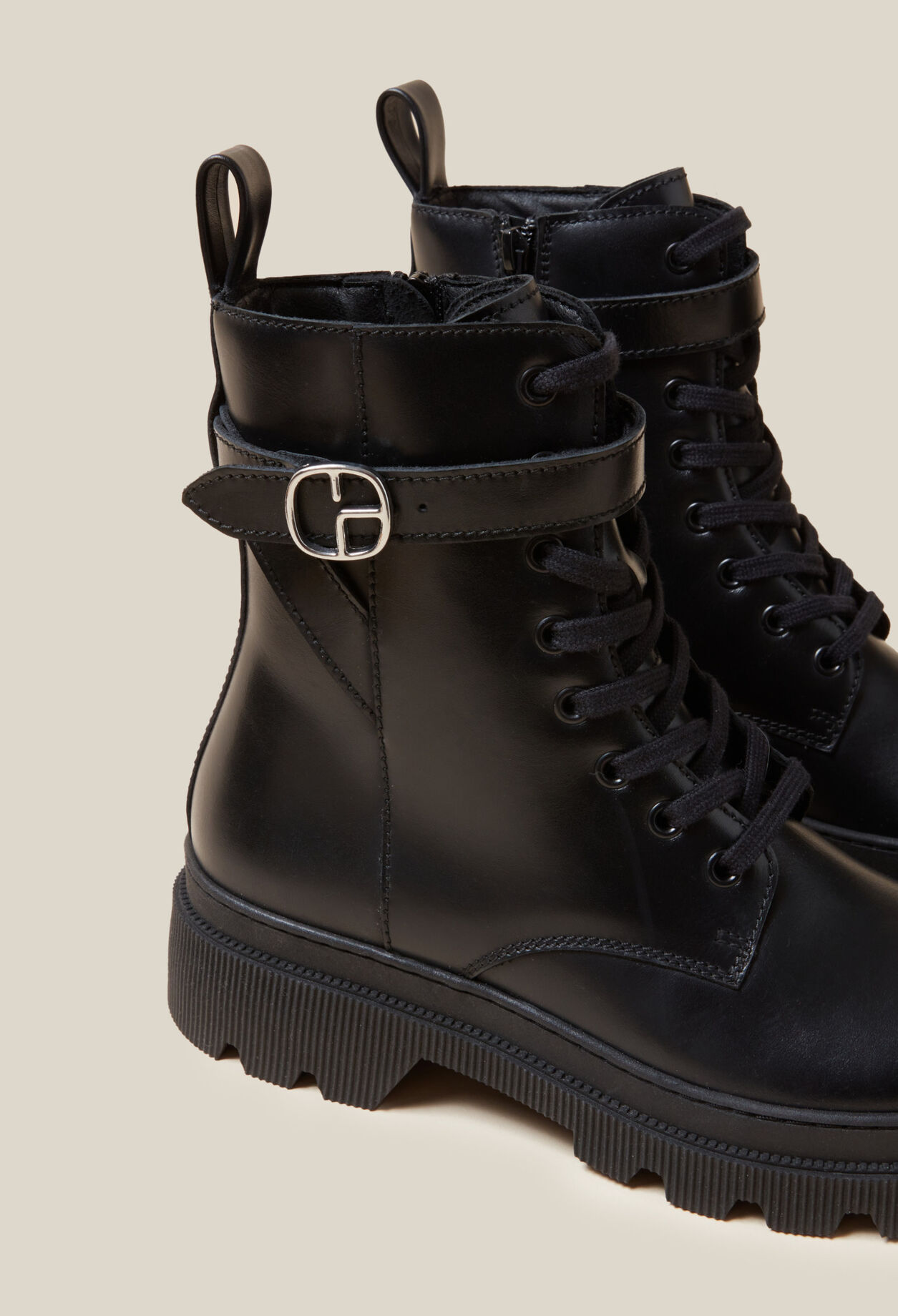 Bottines rangers cuir