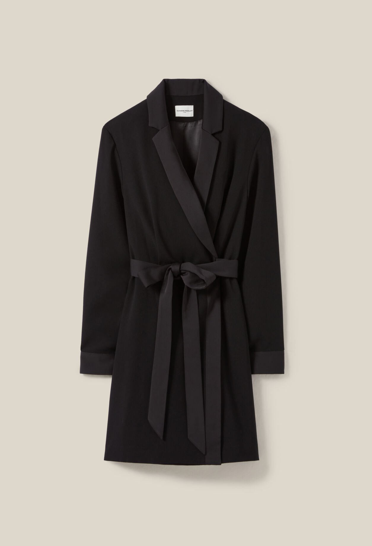 Robe cache-cœur col tailleur