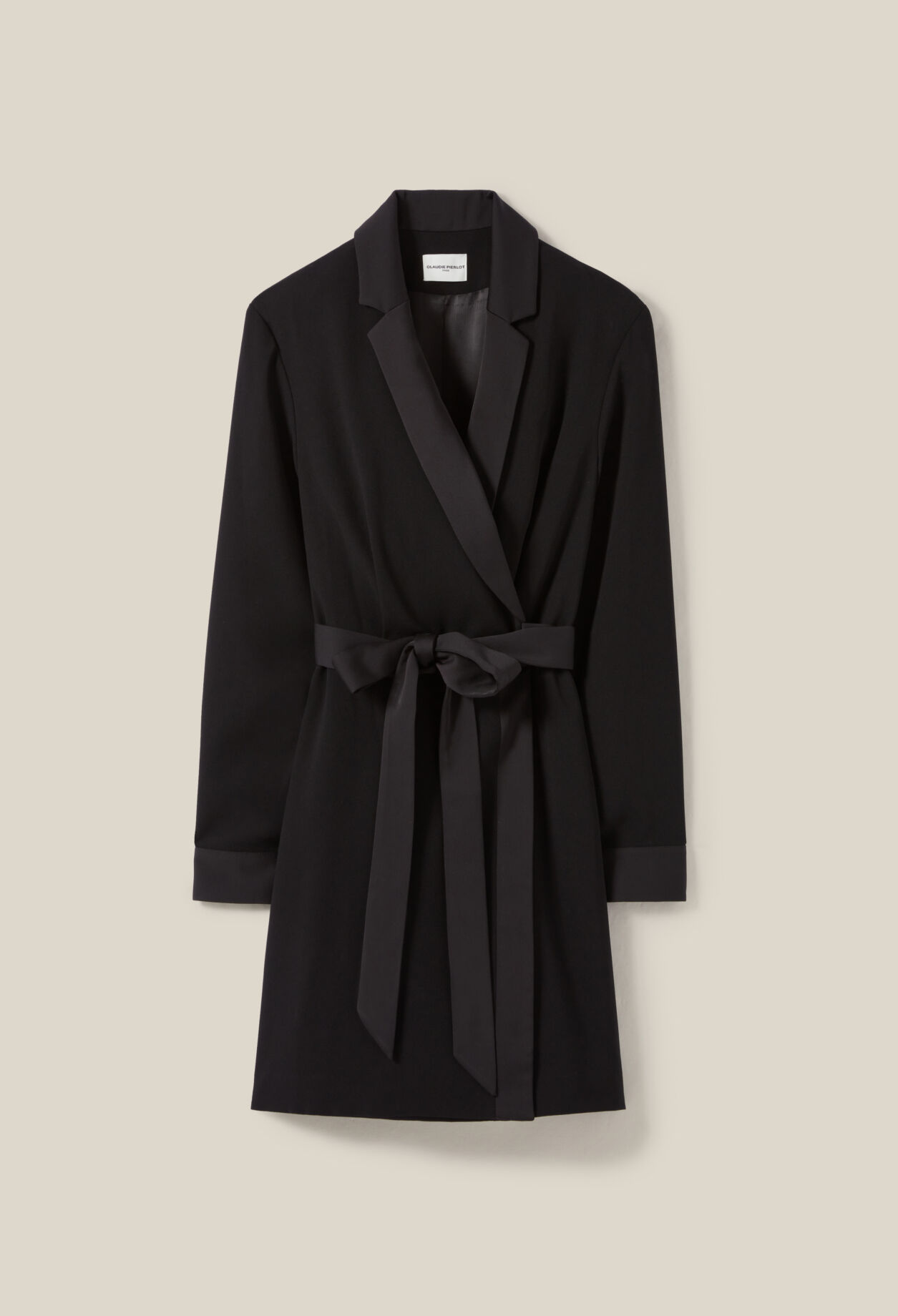 Robe cache-cœur col tailleur