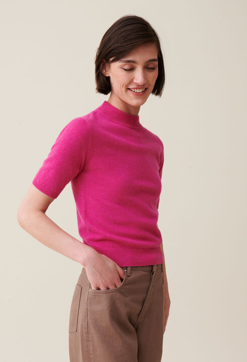 Pull laine col montant