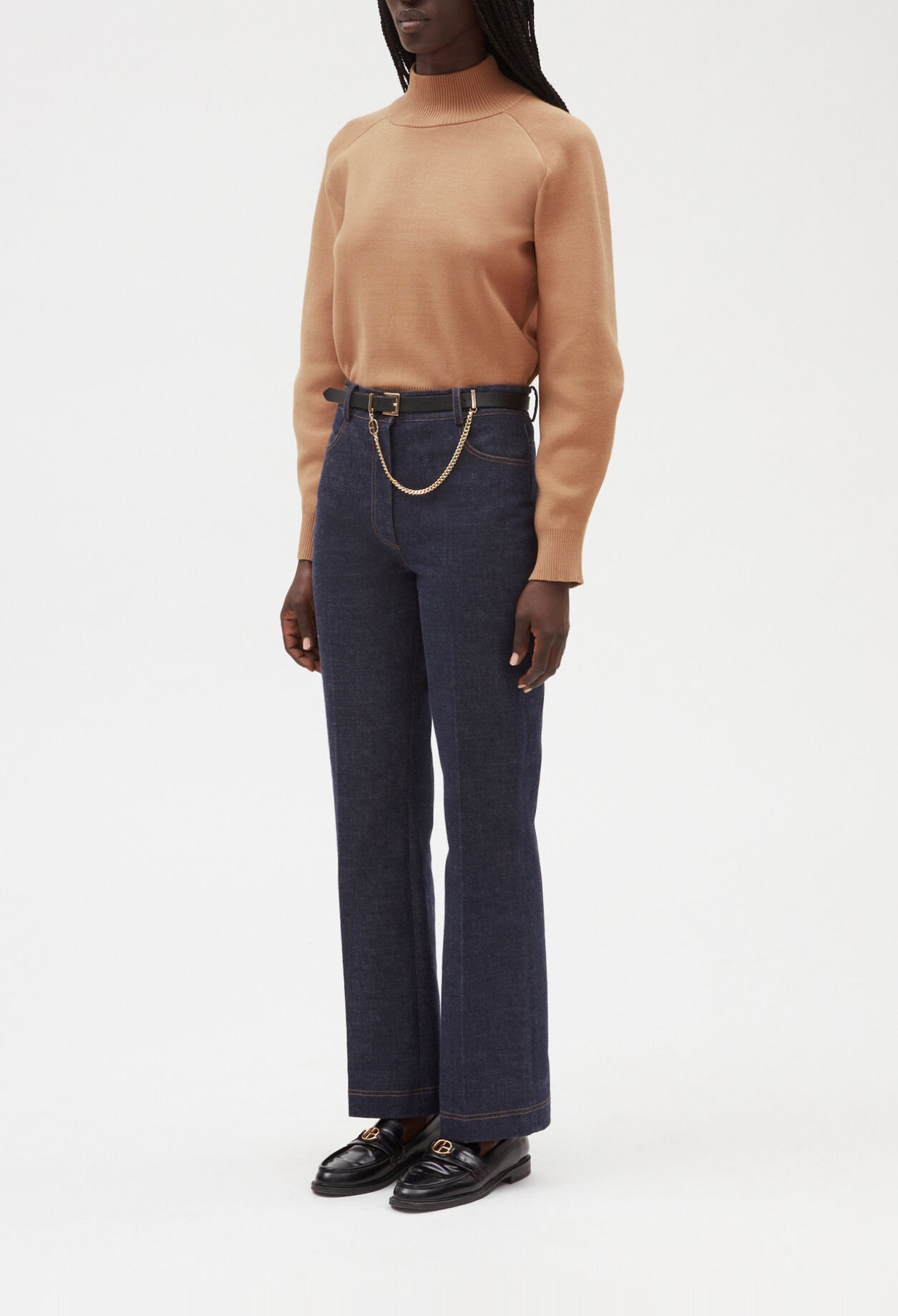 Pantalon denim bleu brut