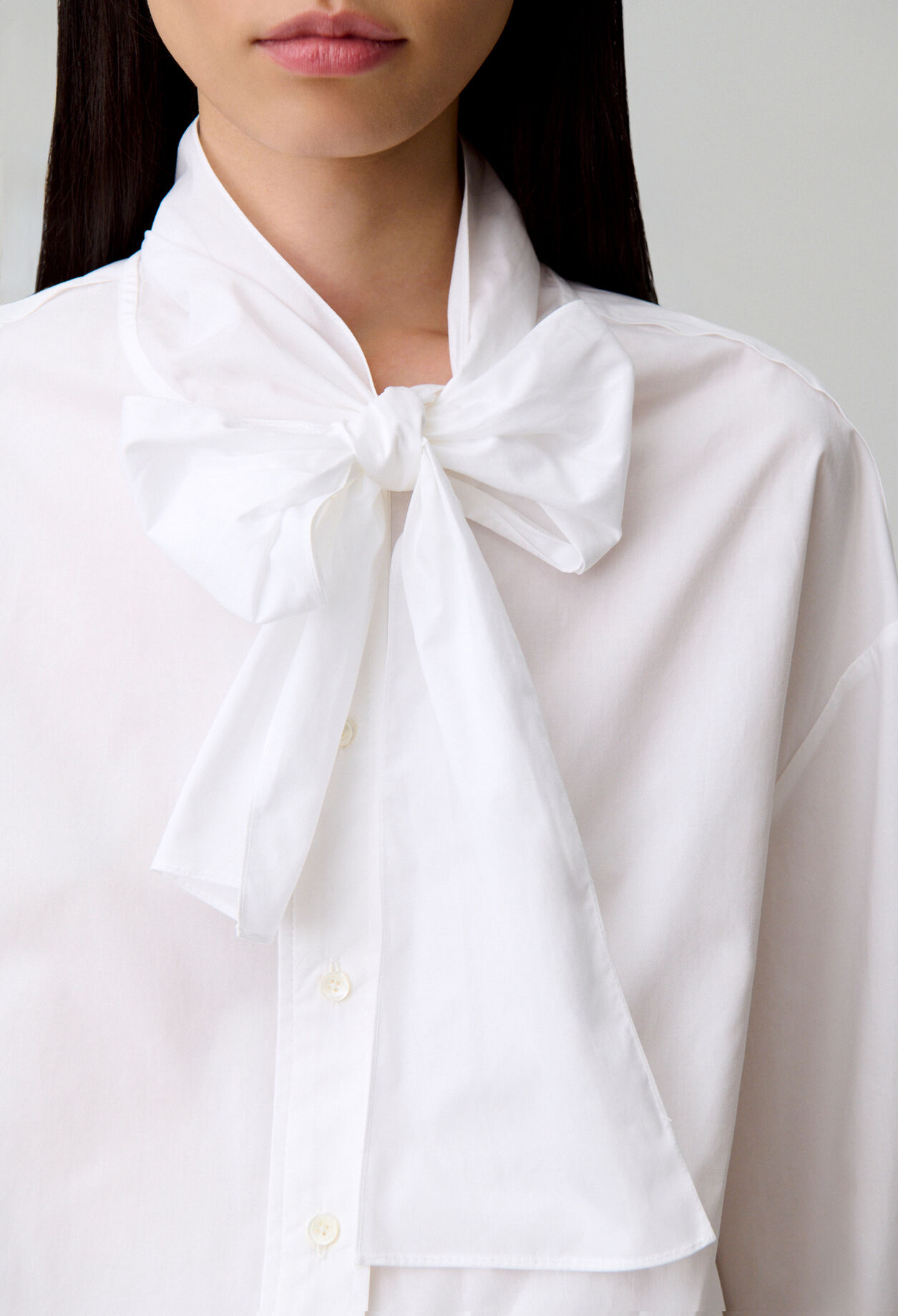 Chemise popeline col lavalli&egrave;re