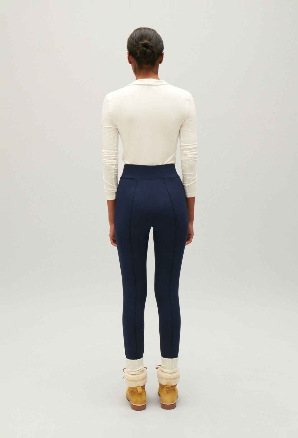 Legging fuseau maille marine