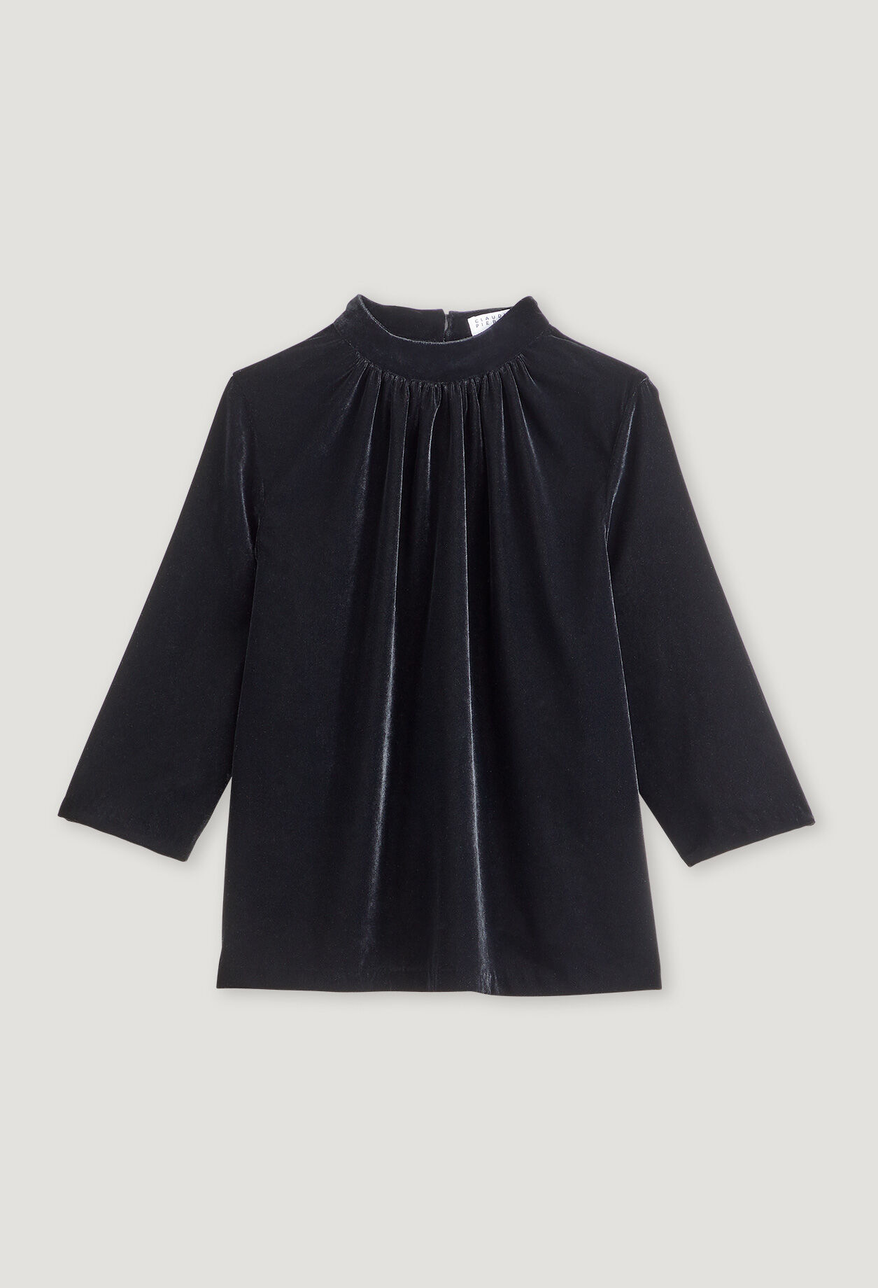 Blouse en velours noir
