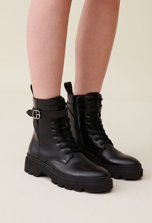 Bottines rangers cuir