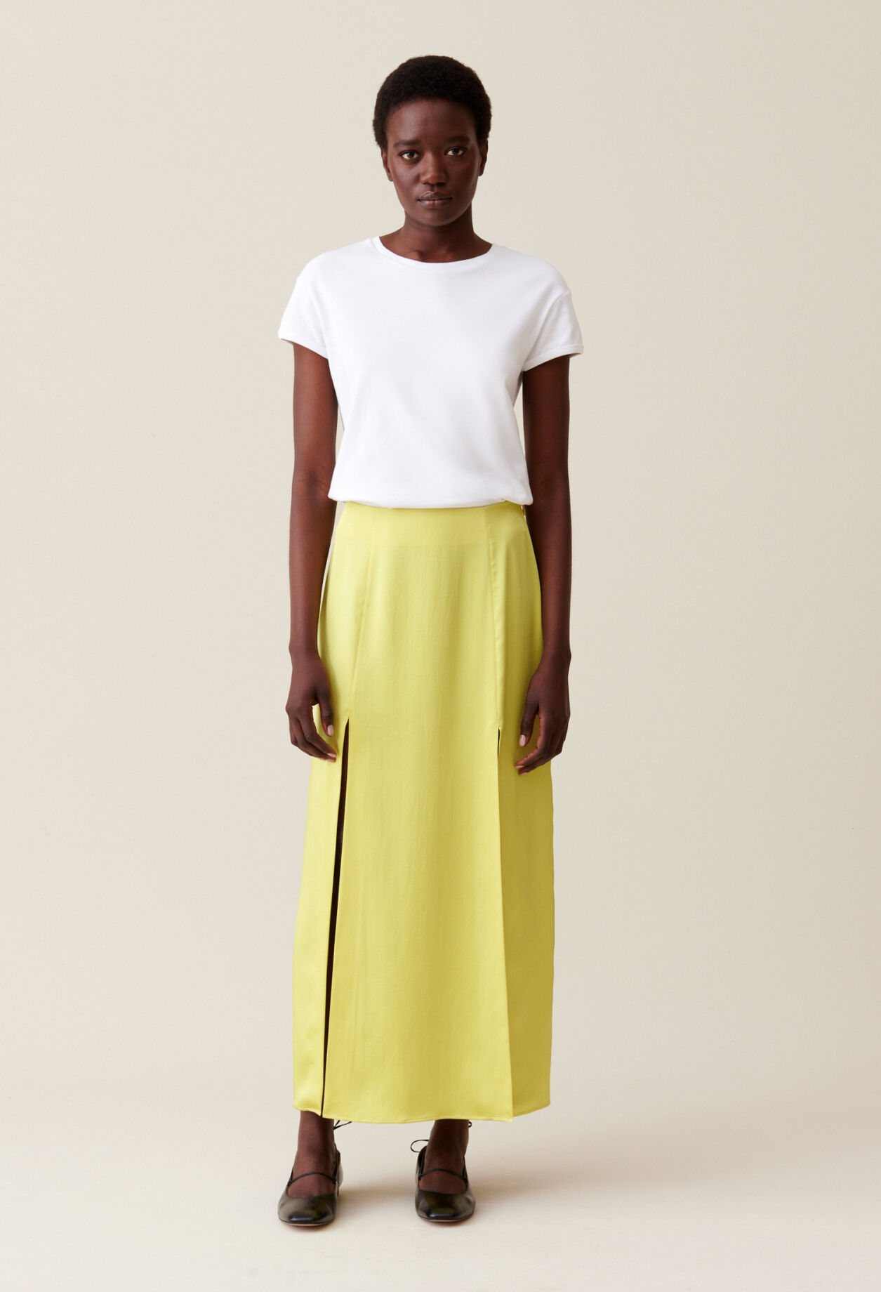 Jupe longue fluide a pinces pour femme Claudie Pierlot