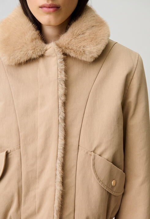 Parka courte nylon r&eacute;versible