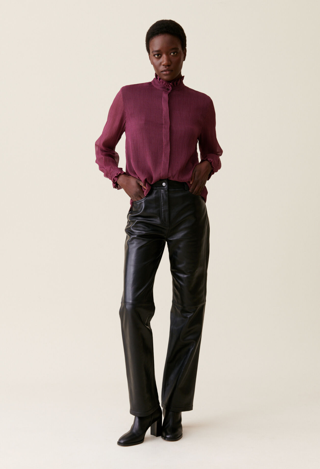 Chemise fluide petits carreaux pour femme Claudie Pierlot