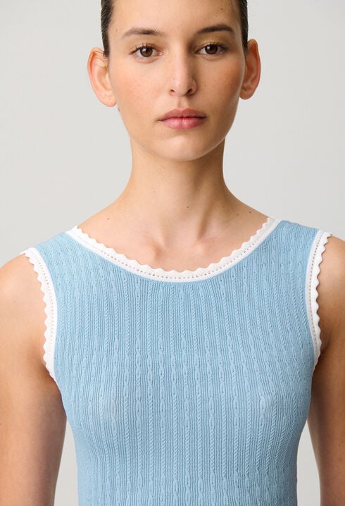 Top maille col rond