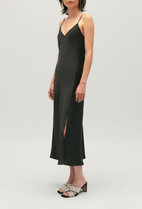 Robe nuisette midi noire 