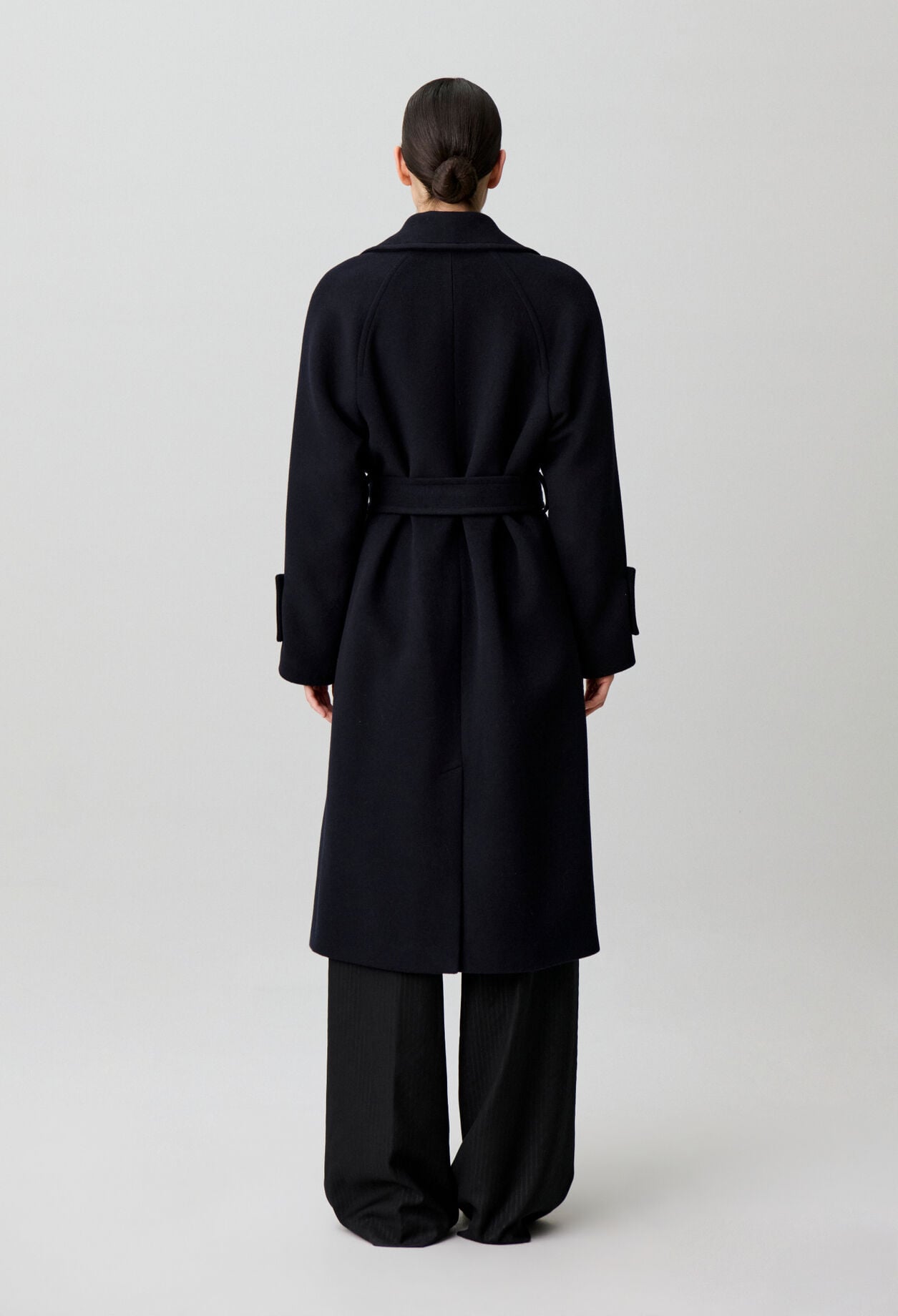 Manteau droit ceinture amovible