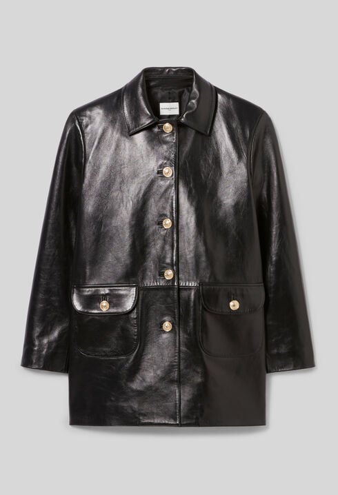Veste large cuir