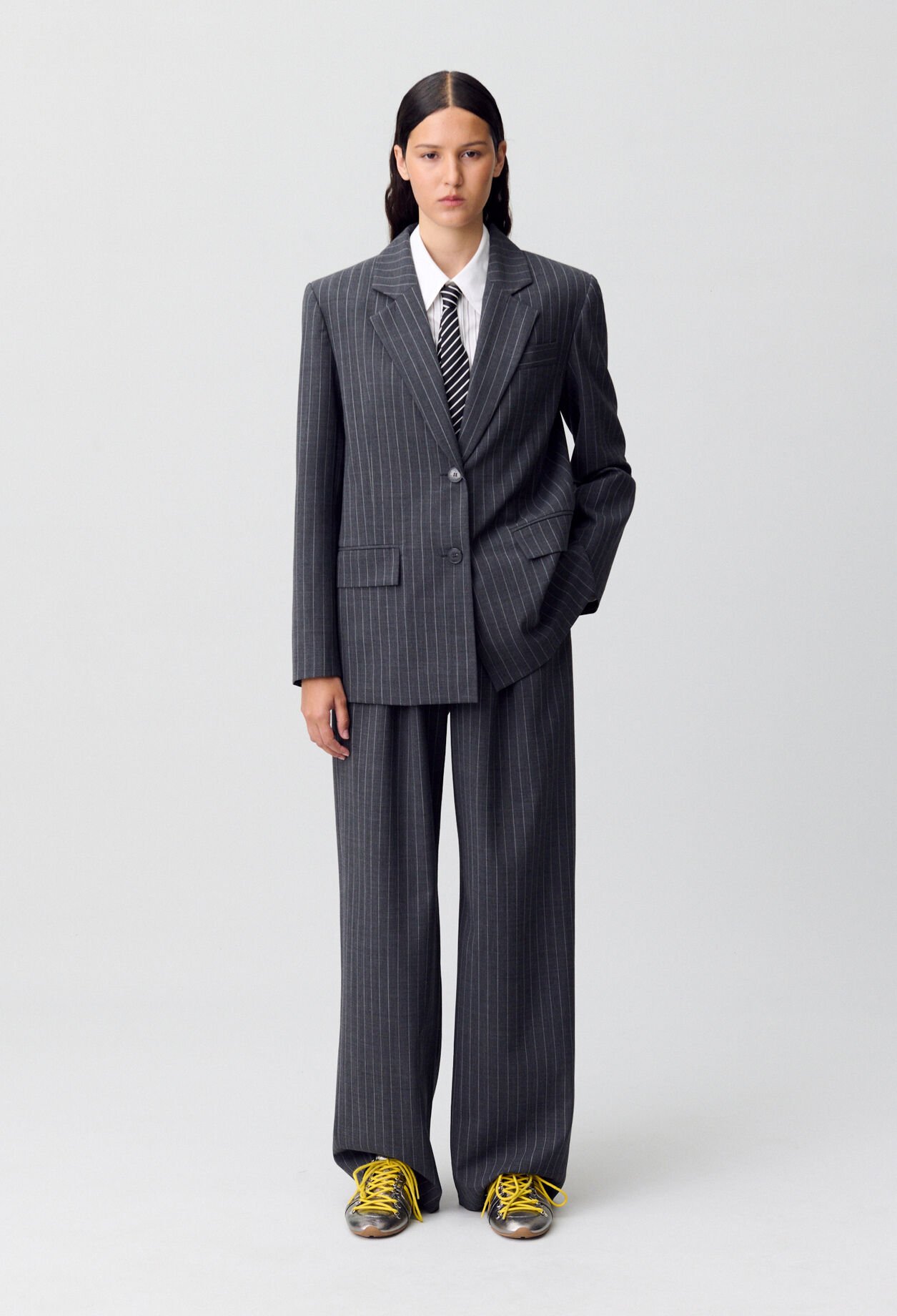 Veste tailleur rayée