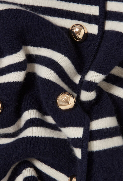Cardigan rayé sans manches
