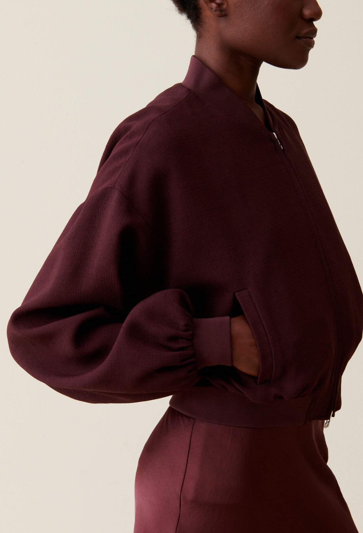 Bomber fluide zippé
