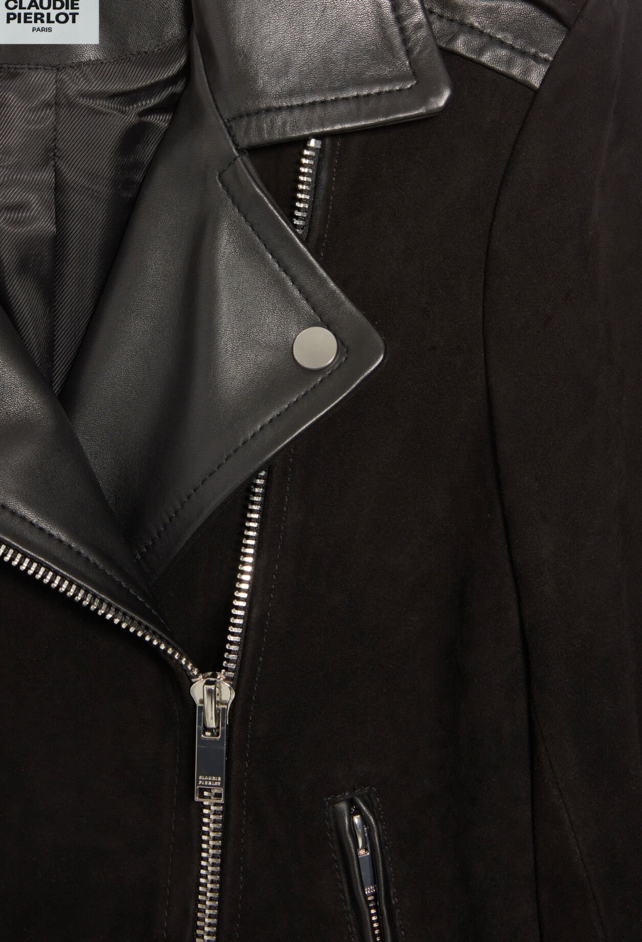 Veste en cuir noir