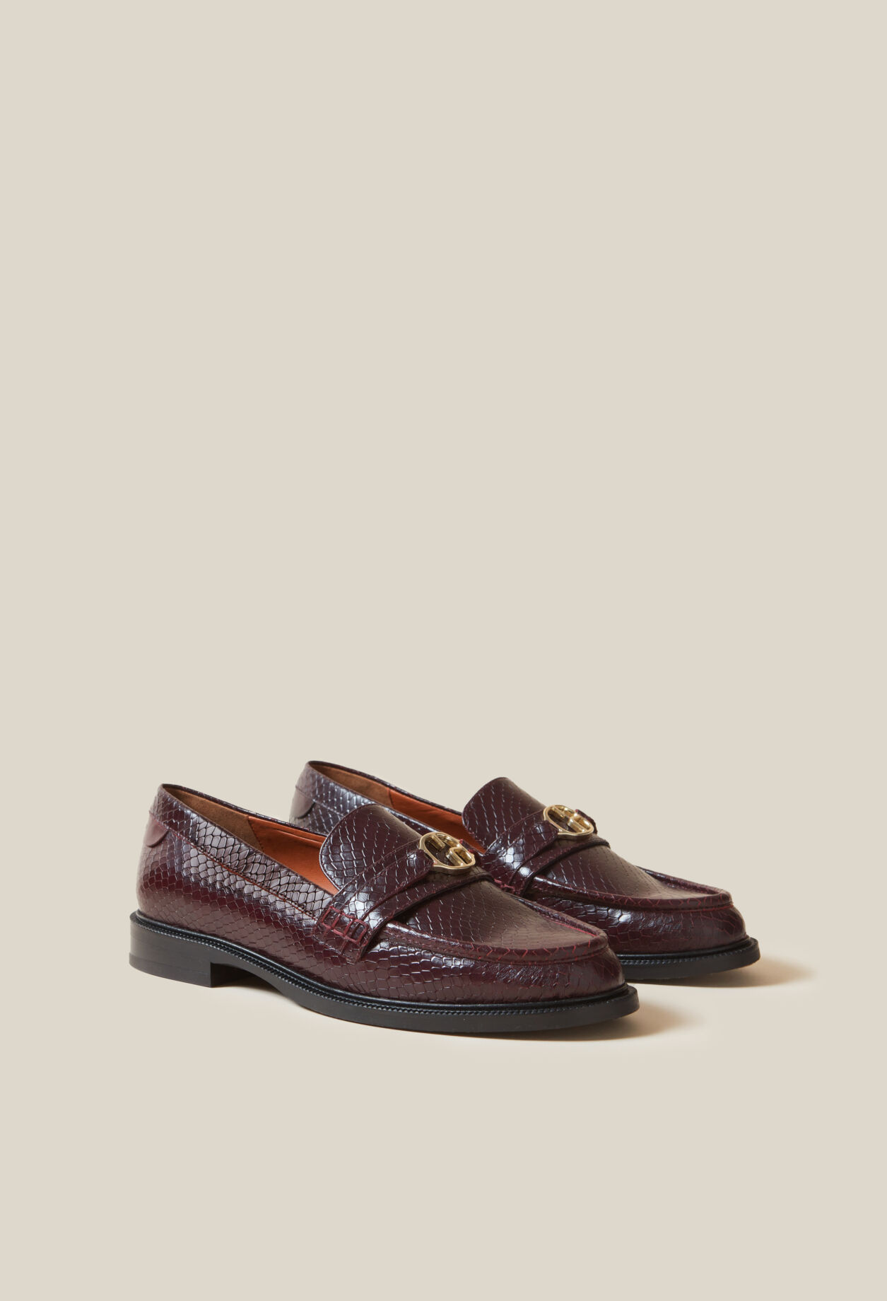 Mocassins effet serpent boucle CP