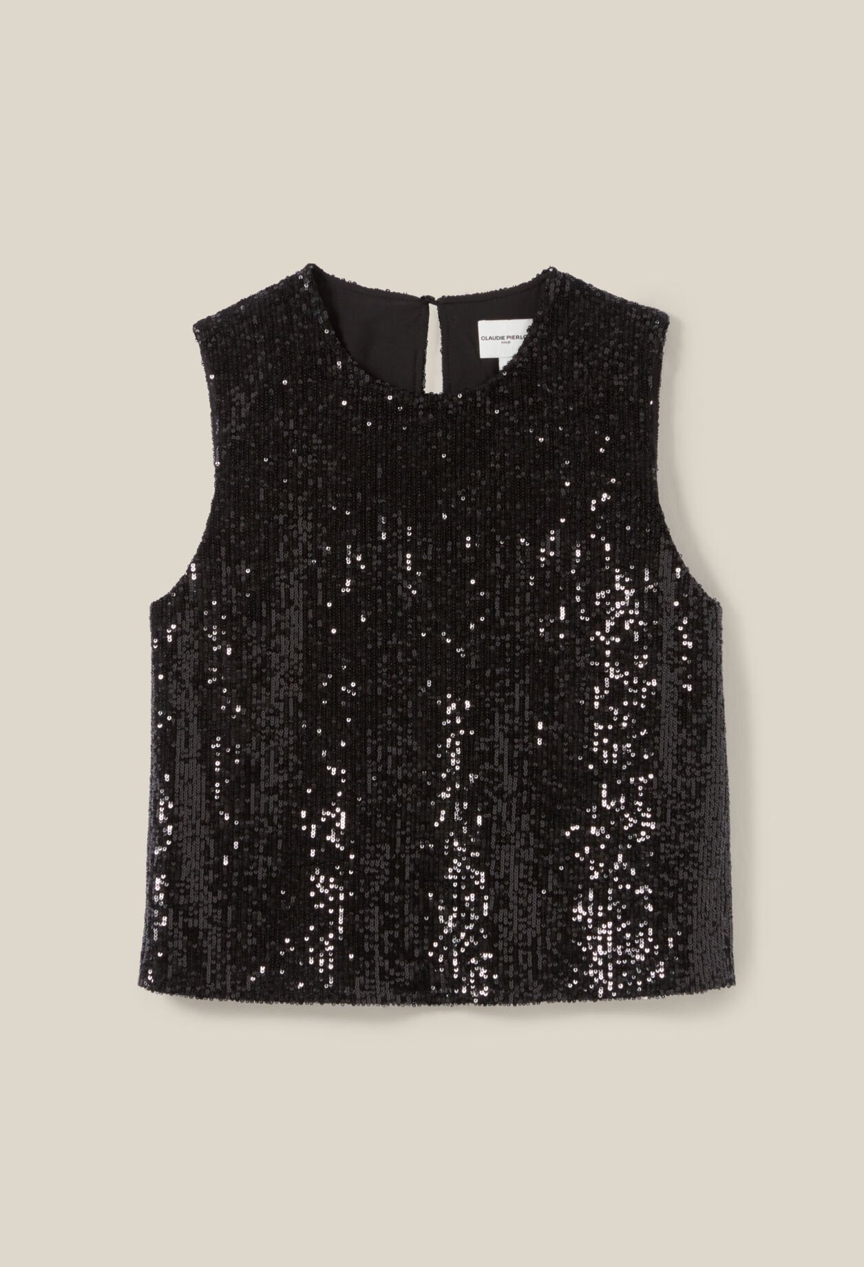 Top à sequins noir