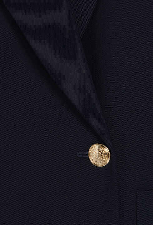 Veste tailleur double boutonnage bleue