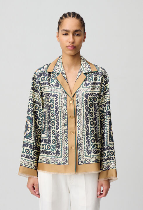 Chemise soie imprimée