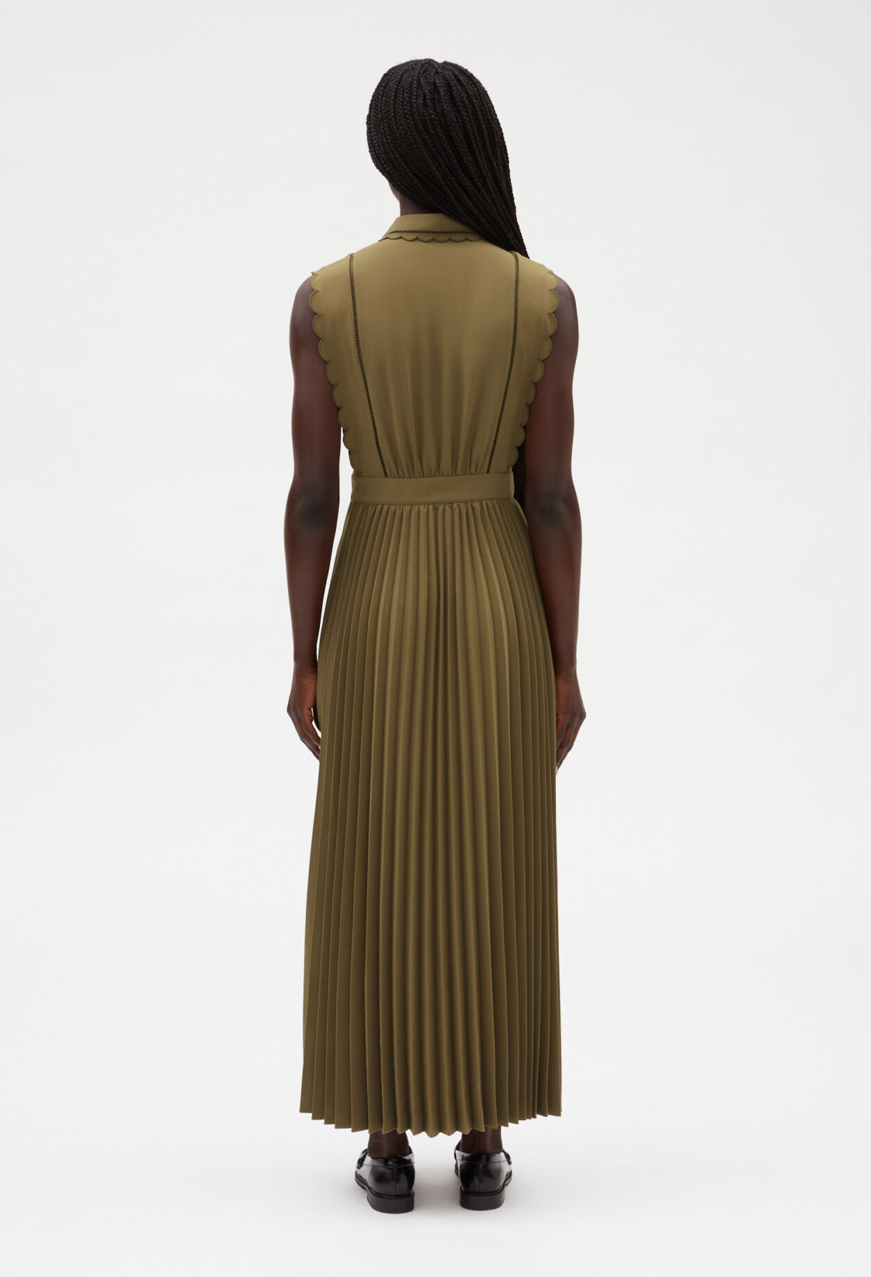 Robe longue kaki