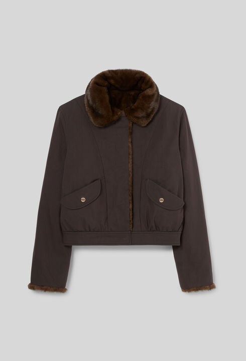 Parka courte nylon r&eacute;versible