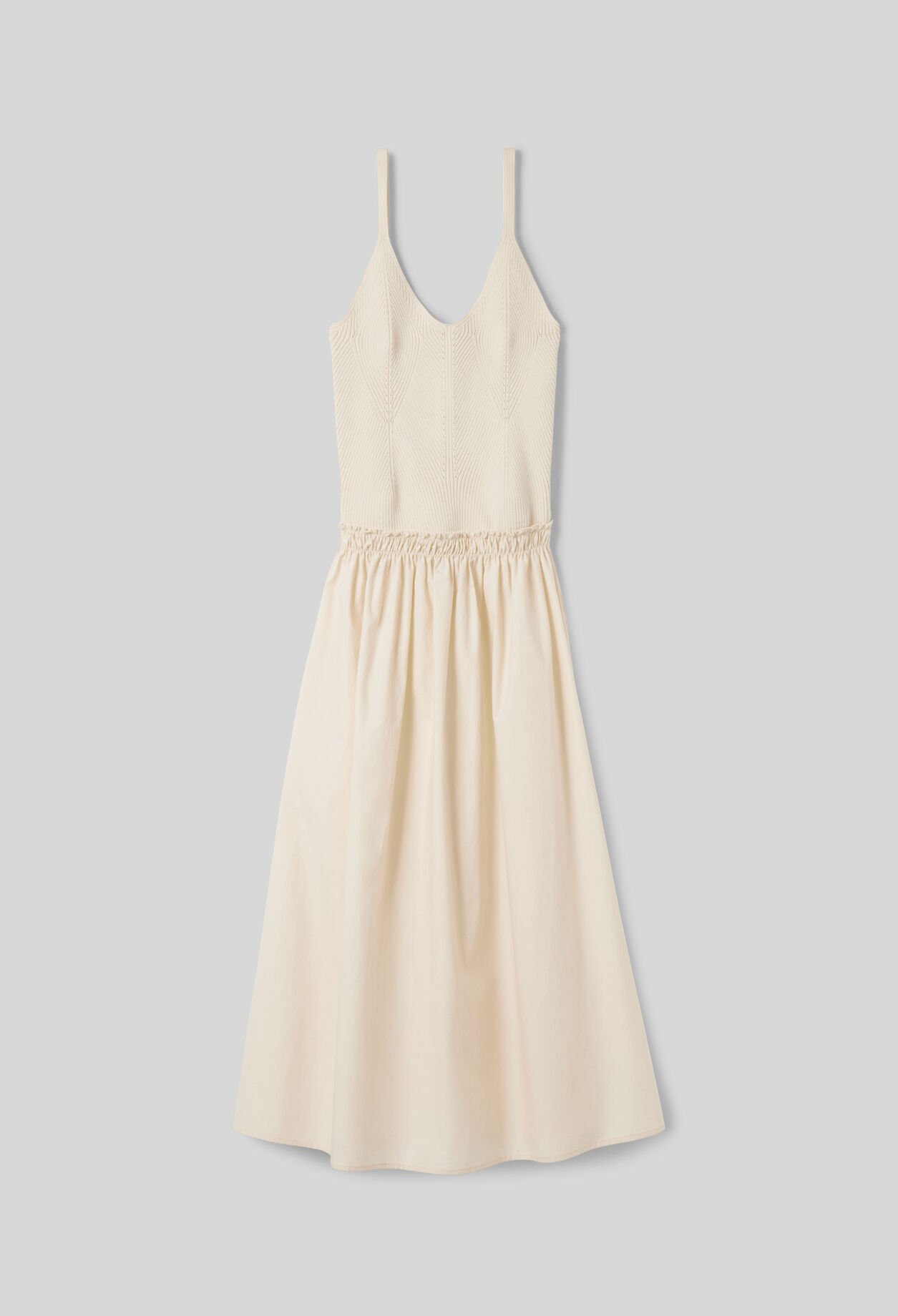 Robe mi-longue buste maille