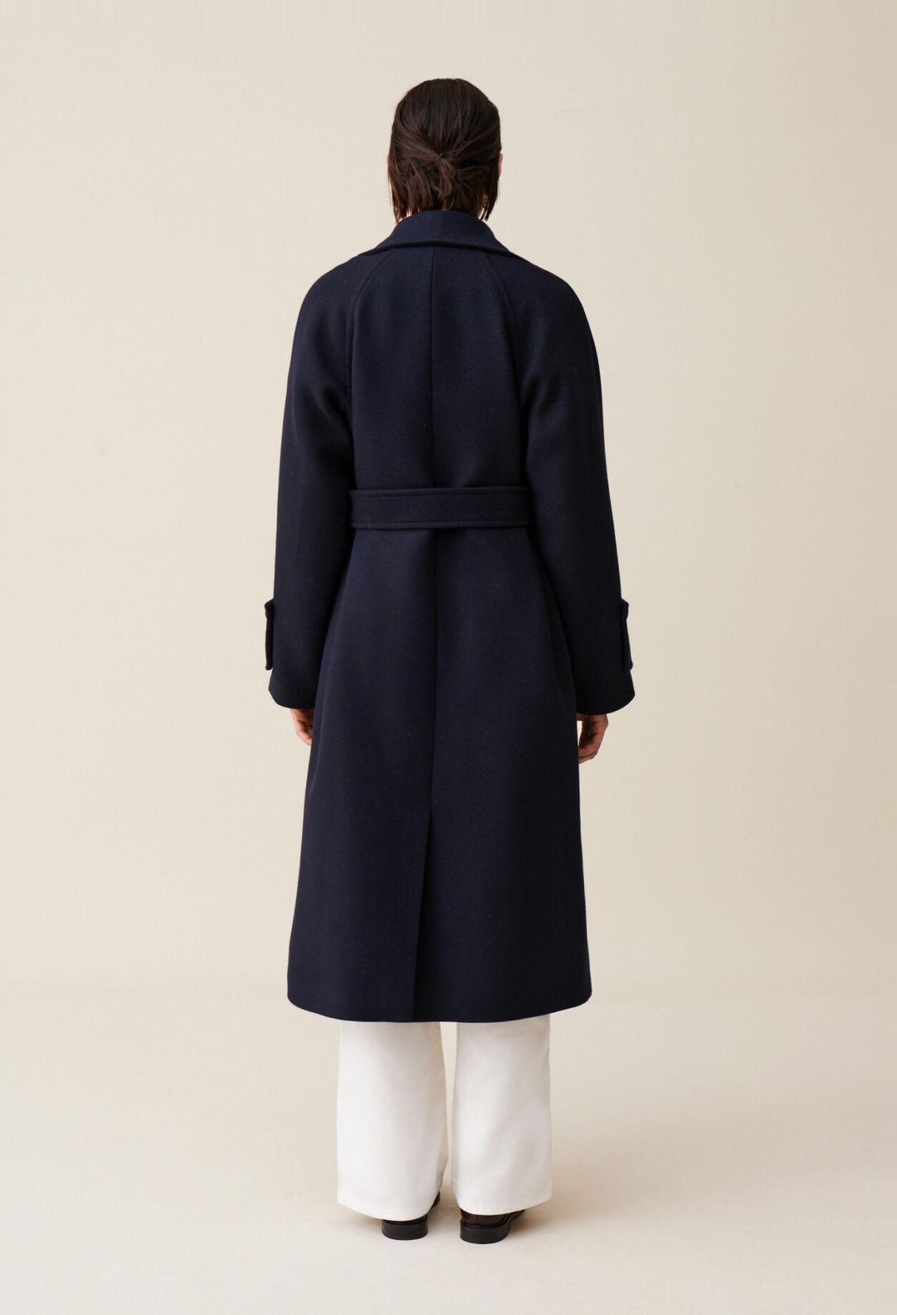 Manteau laine esprit trench-coat