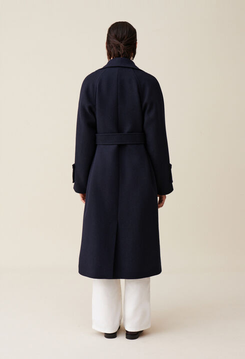Manteau laine esprit trench-coat
