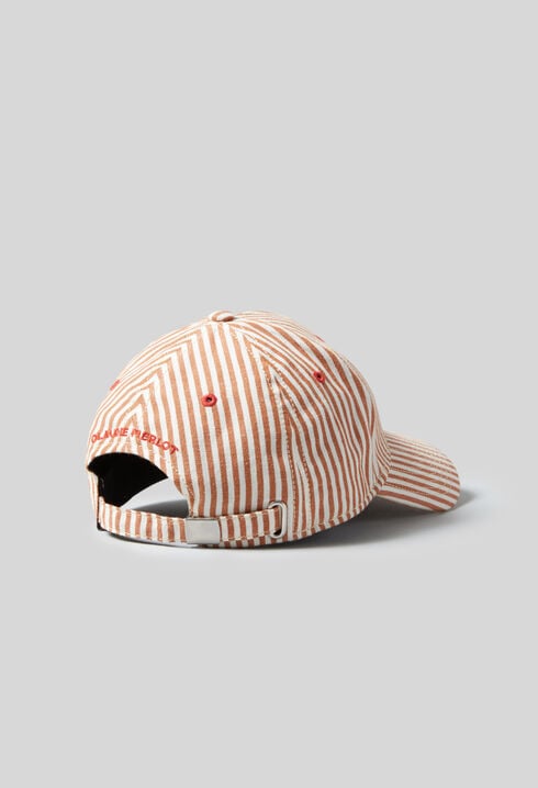 Casquette rayée monogramme CP