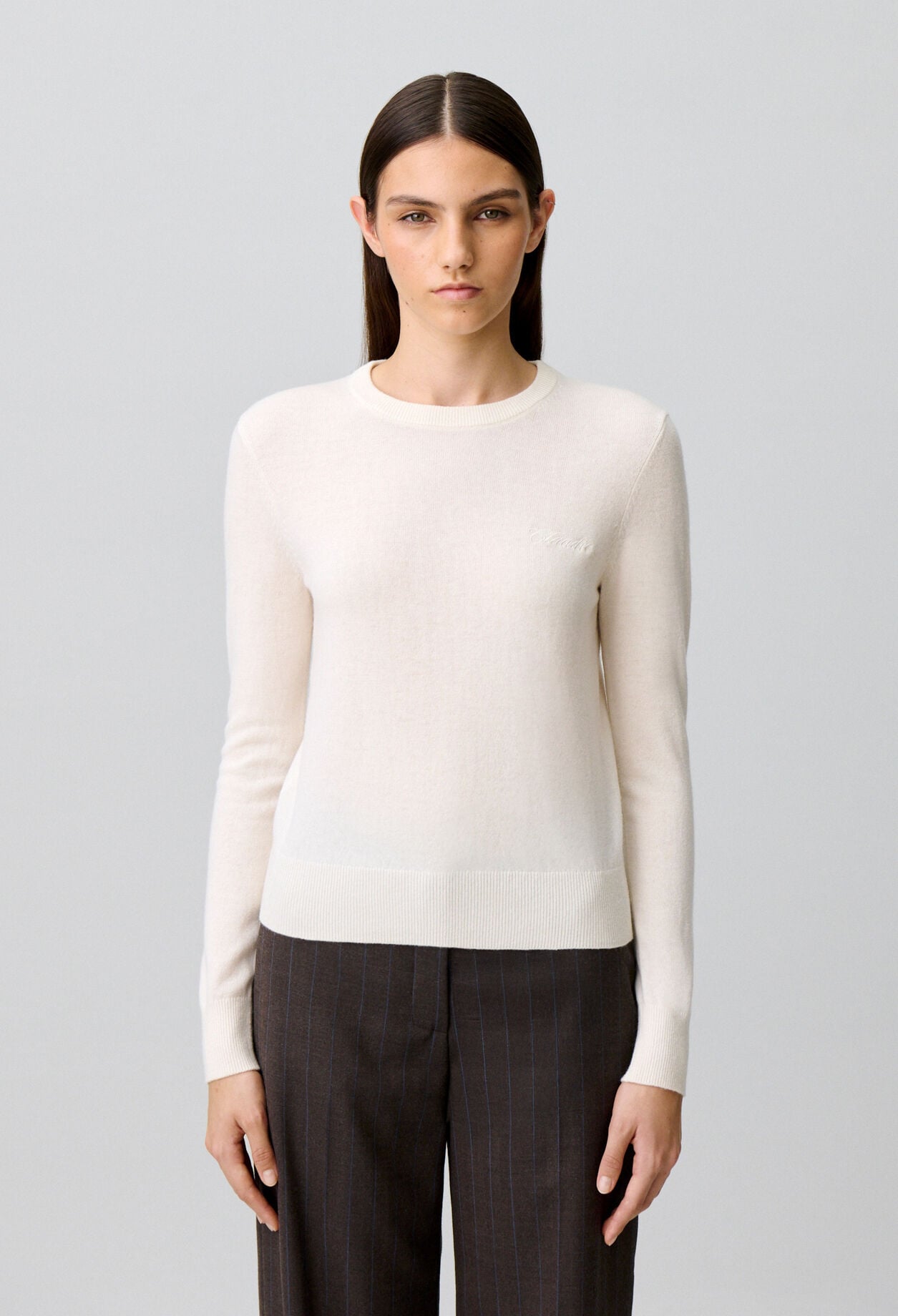Pull maille foulard amovible