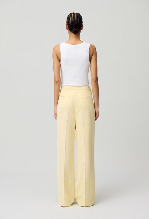 Pantalon droit à pont