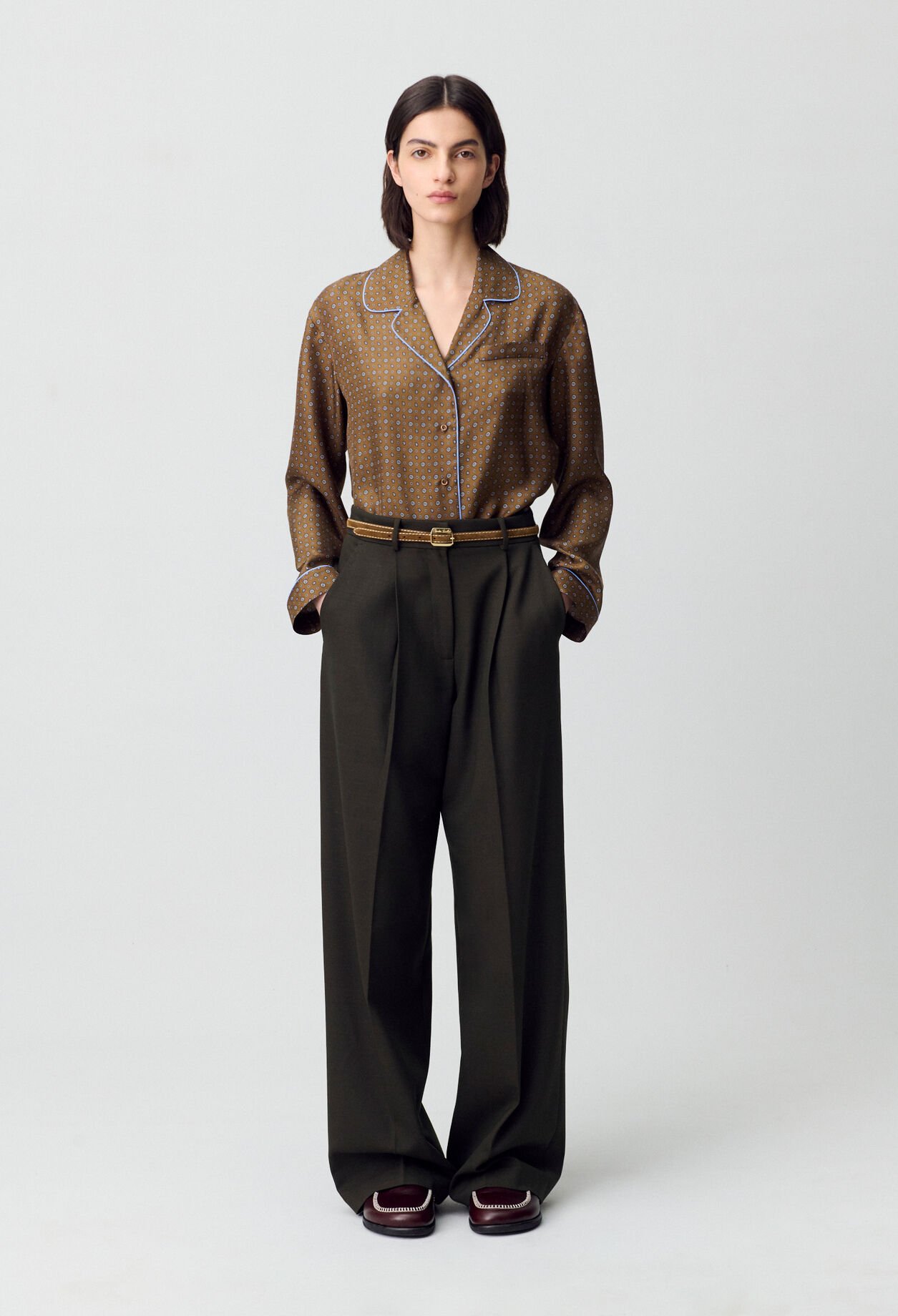 Chemise soie imprimée