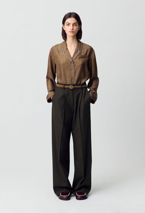 Chemise soie imprimée
