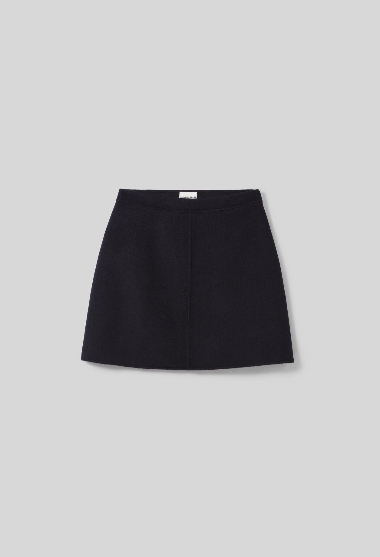 Jupe laine courte droite