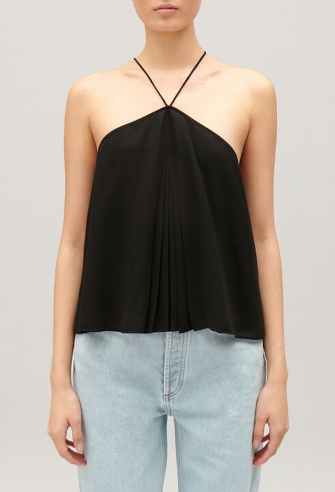 Top bustier liens noir