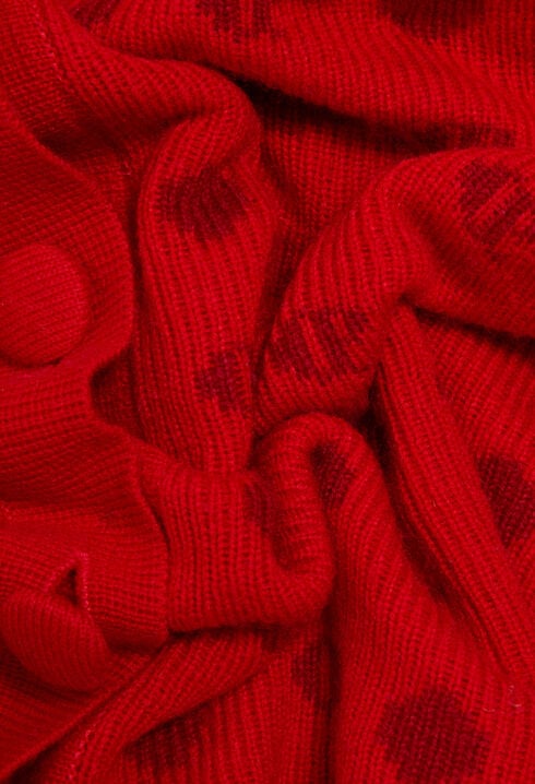 Cardigan jacquard rouge