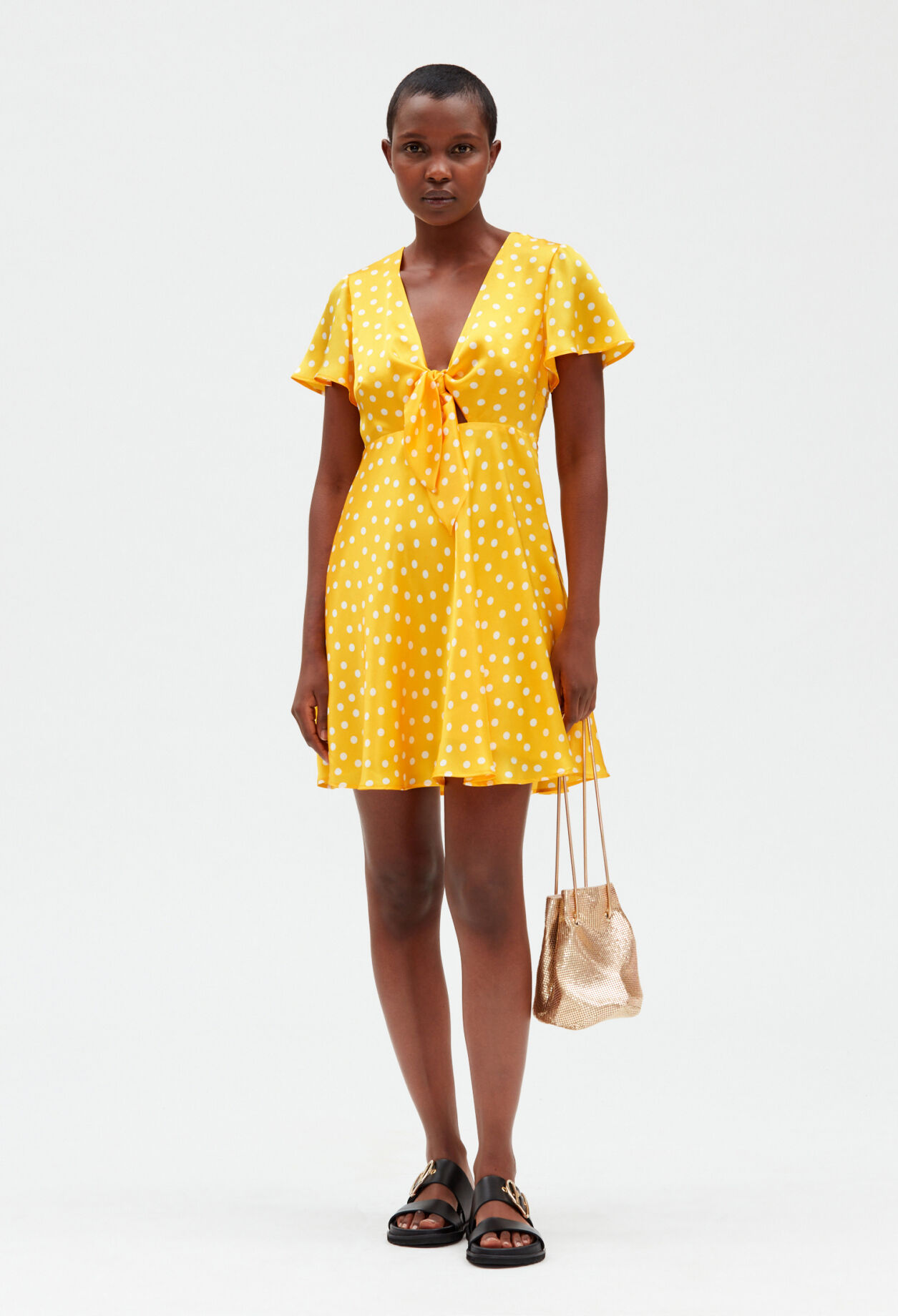 Robe jaune fluide outlet