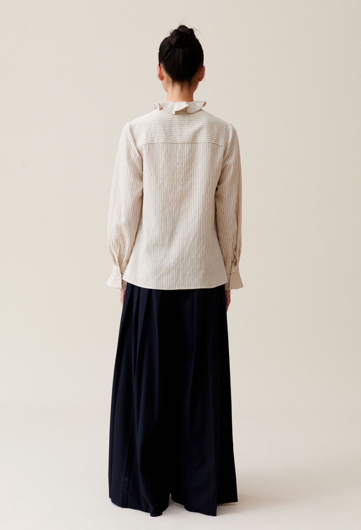 Blouse rayée à volants multiples