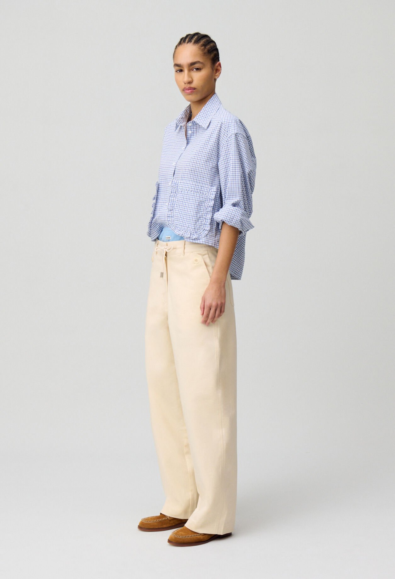Chemise carreaux poches