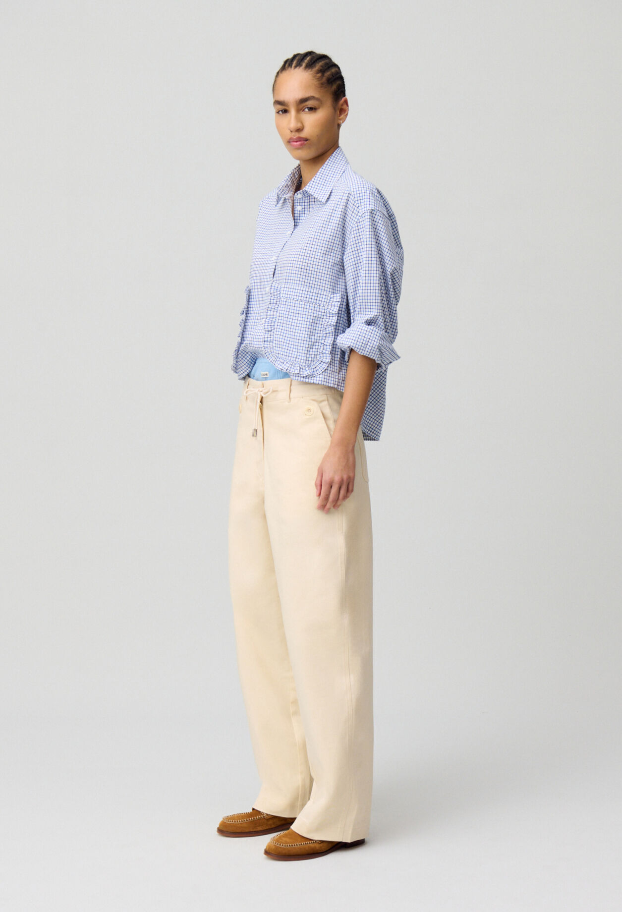 Chemise carreaux poches