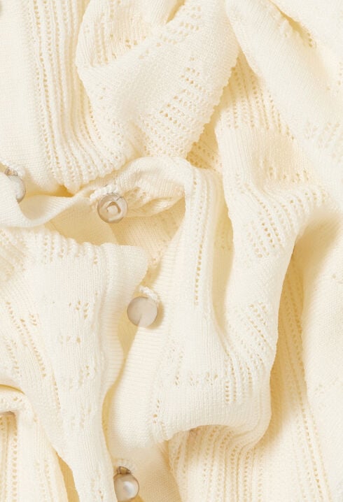 Cardigan maille fleurs