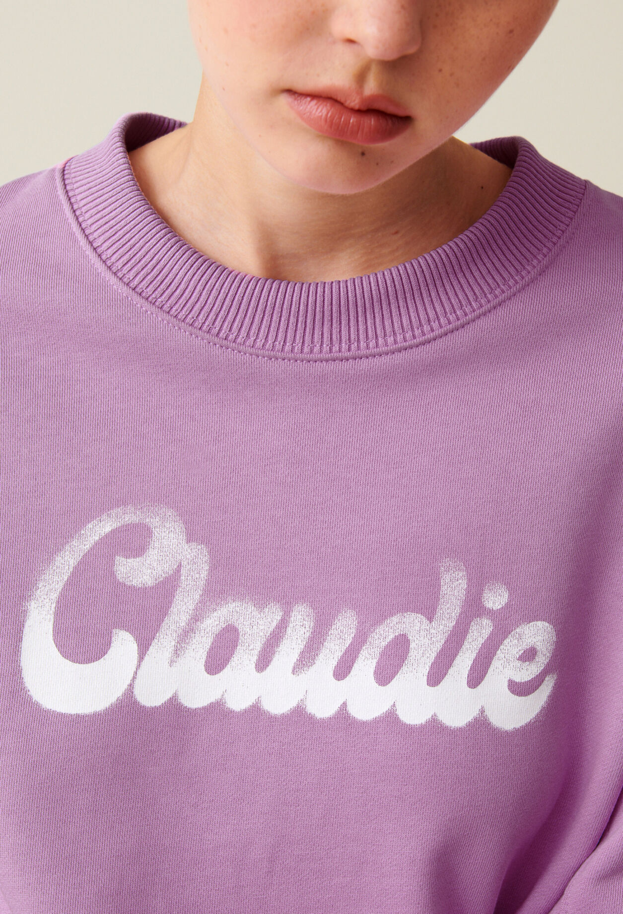 Sweatshirt ample imprim&eacute; Claudie