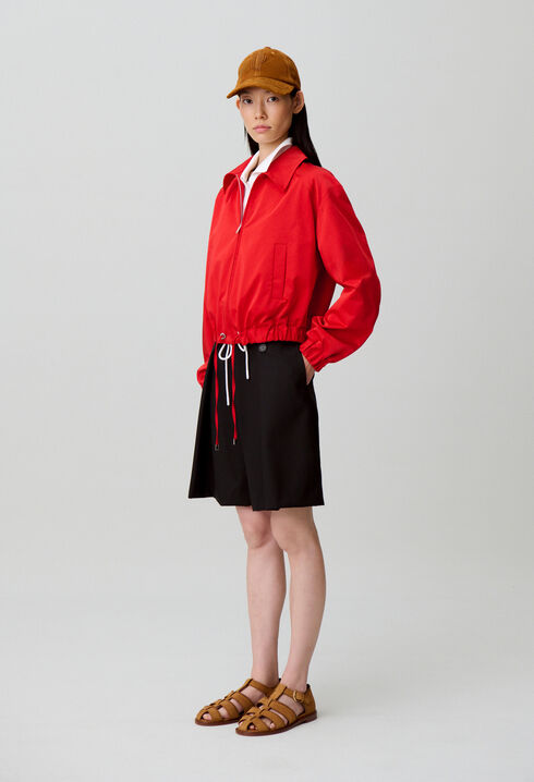 Blouson satiné court et large