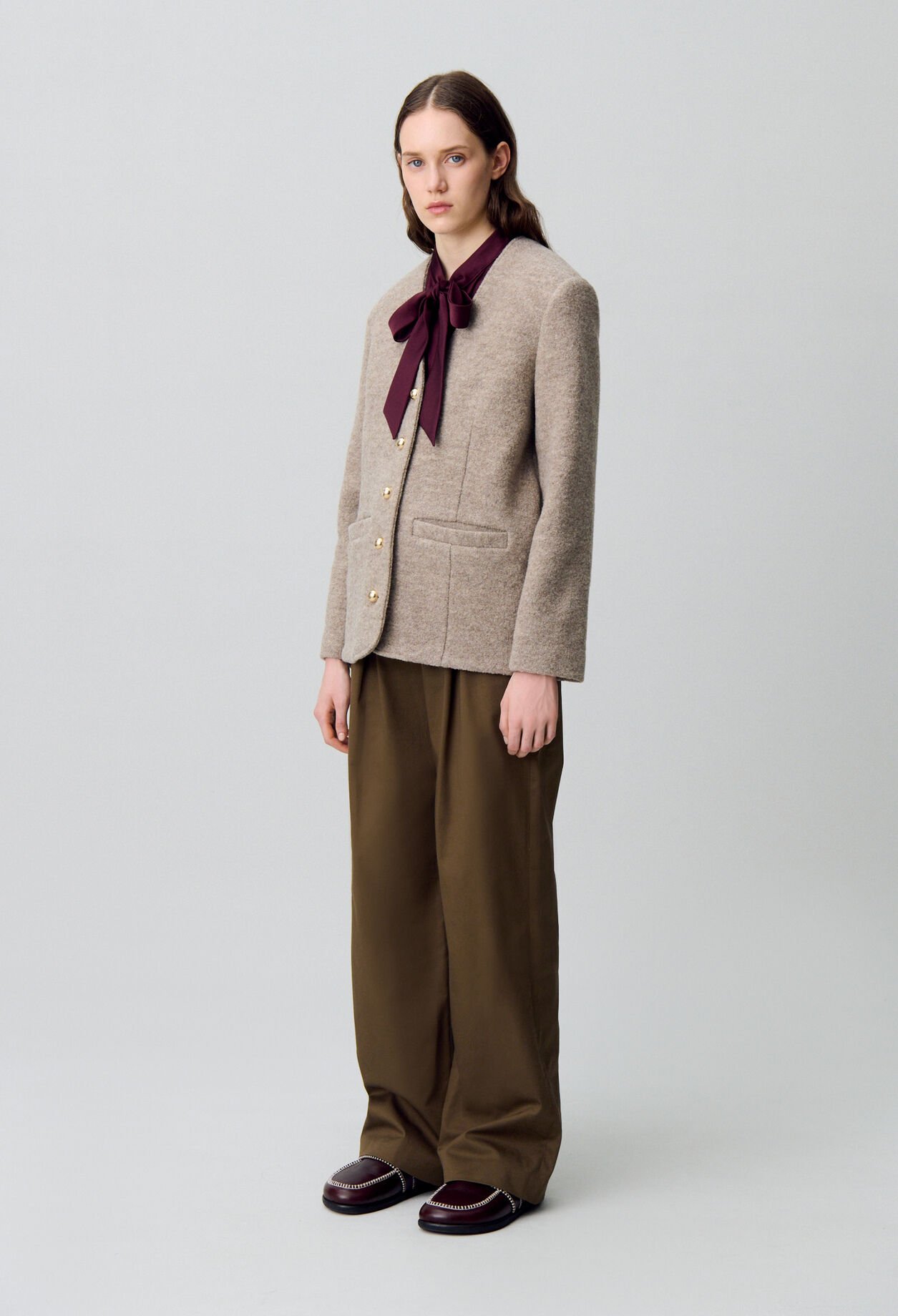 Veste boutonnée laine